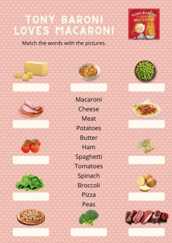 Tony Baroni loves macaroni-vocabulary