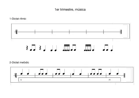 Control 4art música, 1er trimestre