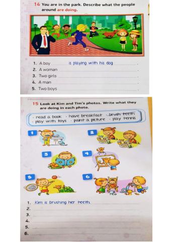 6.sınıf 3.ünite downtown present continous testi 2