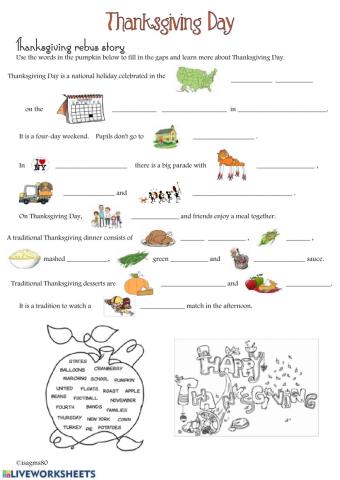 Thanksgiving Vocabulary