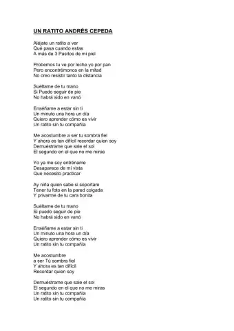 Andrés Cepeda: Un Ratito