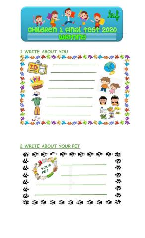 Children 1 final test WRITING