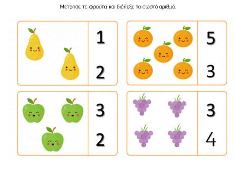 Μέτρησε τα φρούτα