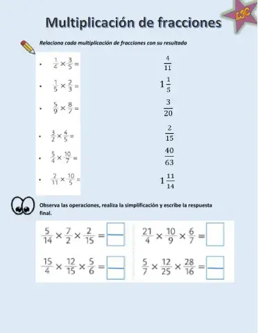 Multiplicaciones de fracciones
