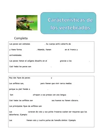 Los animales vertebrados