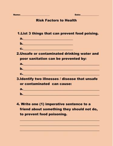 Risk Factor To Health