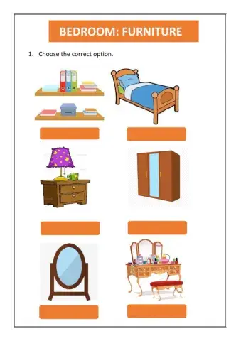Bedroom furniture: vocabulary