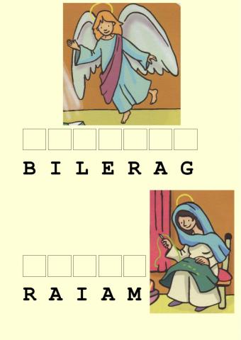 María y el ángel Gabriel