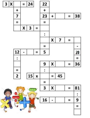 Crucigrama matemático juan de garay