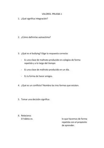 Prueba 1 valores