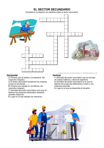 Crucigrama sector secundario