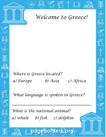 Greece for kids