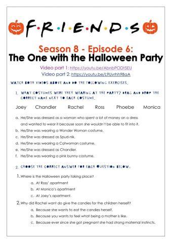 Friends Episode: The One with the Halloween Party