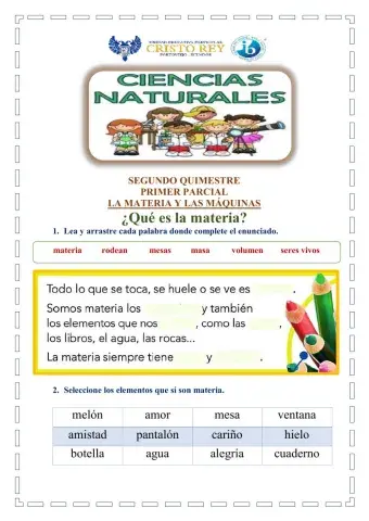 Repaso del 1° parcial del 2° quimestre