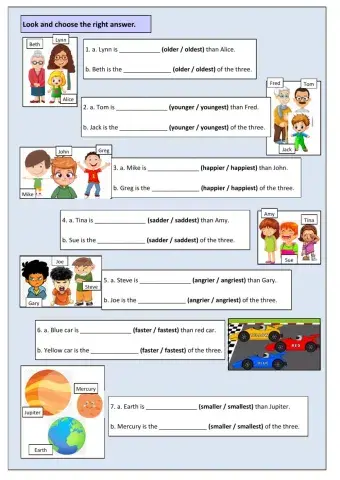 Comparative and superlative