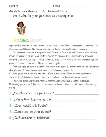 Práctica Pretérito