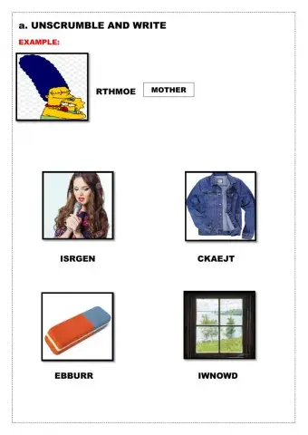 Unscrumble the words-Listen and Match