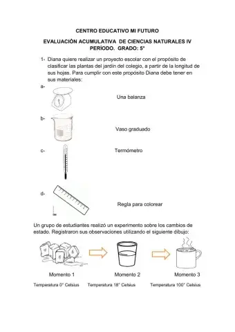 Evaluación de la materia y energía