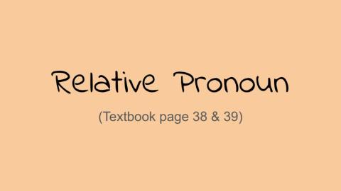 Relative Pronoun