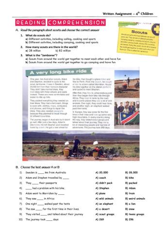 Written Assignment -Reading & Grammar