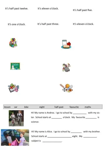 Time, school subjects, road safety