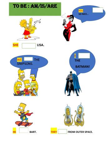 To Be: Am-Is-Are (easy)