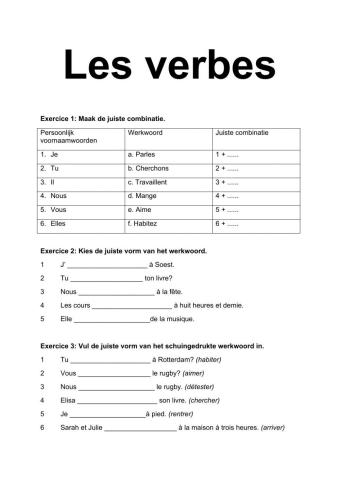 Les verbes -er