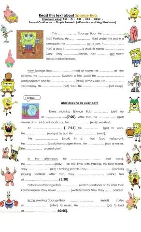 Sponge Bob- Tenses