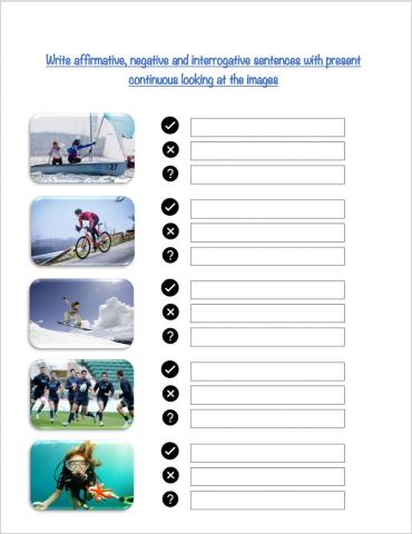 Sports and present continuous 1