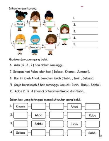 Kenali Hari, Minggu, & Bulan