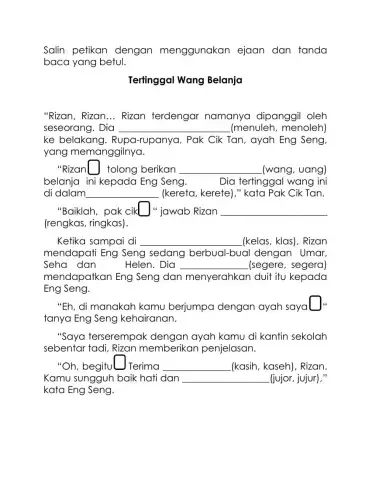 Ejaan dan tanda baca