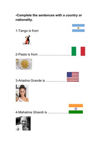 Countries and Nationalities