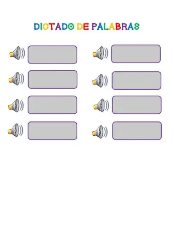 Dictado de palabras