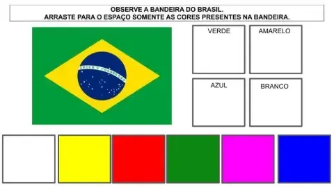 Cores da Bandeira do Brasil