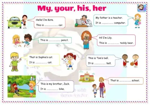 Grade 4-Unit 3-Possessive adjectives