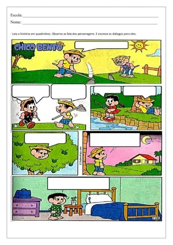 Produção de texto- História em quadrinhos.