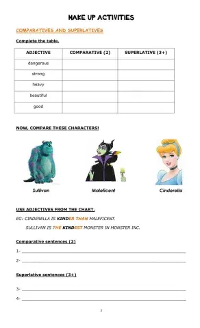 Make up activities - part 3