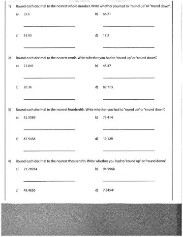 Rounding decimals