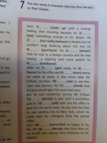 Past Perfect or Past Simple