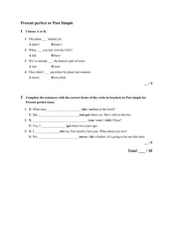 Present perfect and Past simple