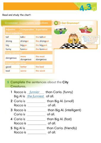 Comparatives and superlatives