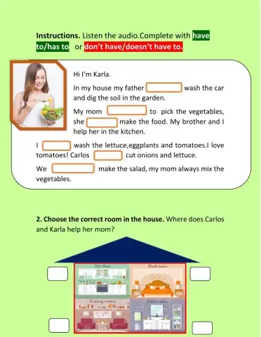 Karla's family have to...