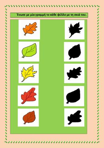 Φθινοπωρινά φύλλα- σκιές