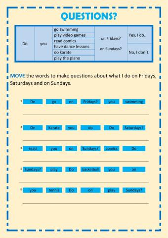 Questions in present tense