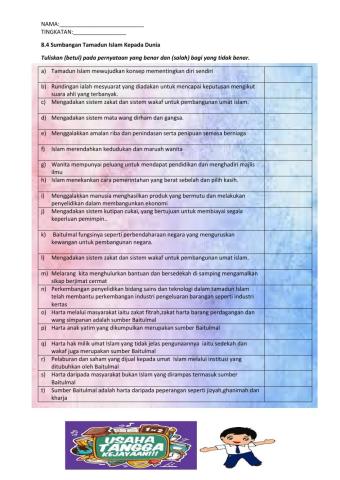 8.4 Sumbangan Tamadun Islam Kepada Dunia