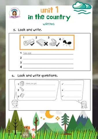 Explorers Level 3 Unit 1 Writing: In the country