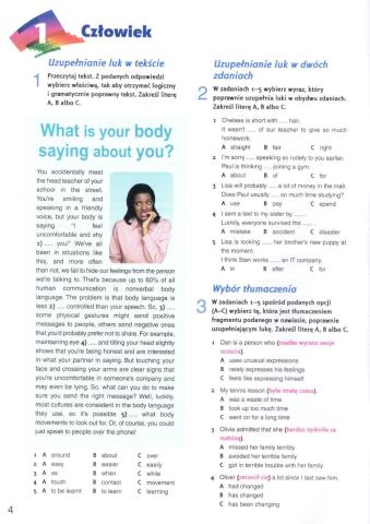 Matura skills CZŁOWIEK