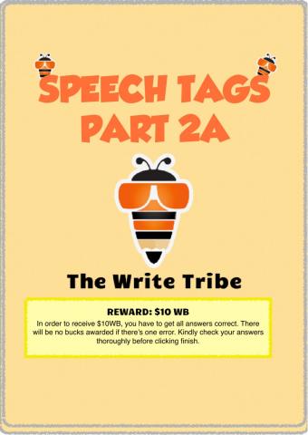 Speech Tags workbook P2 Part A