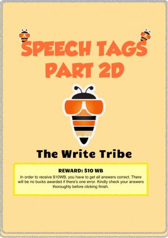 Speech Tags workbook P2 Part D