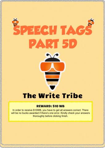 Speech Tags workbook P5-6 Part D